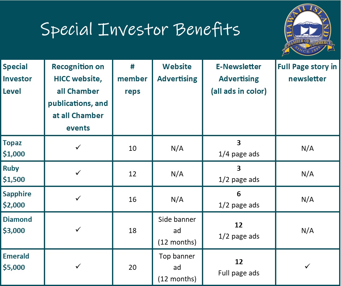 Special Investors benefits 121420 (1) Special Investors Benefits